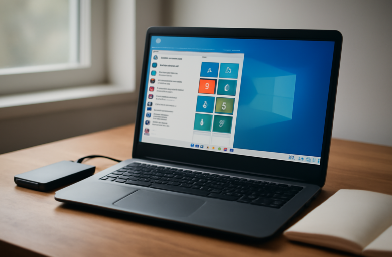 Laptop menampilkan daftar program Windows untuk memperbaiki instalasi Microsoft Office